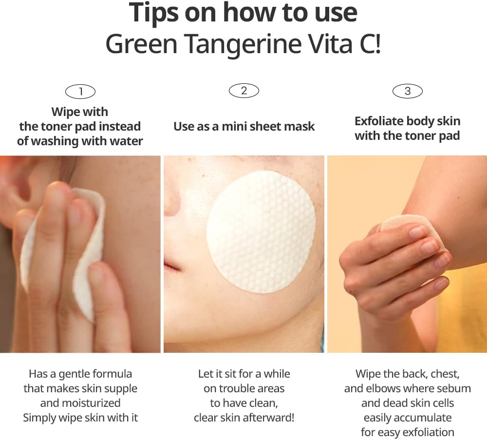 Green Tangerine Vita C Toner Pad Plus 70s