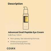Advanced Snail Peptide Eye Cream 25ml