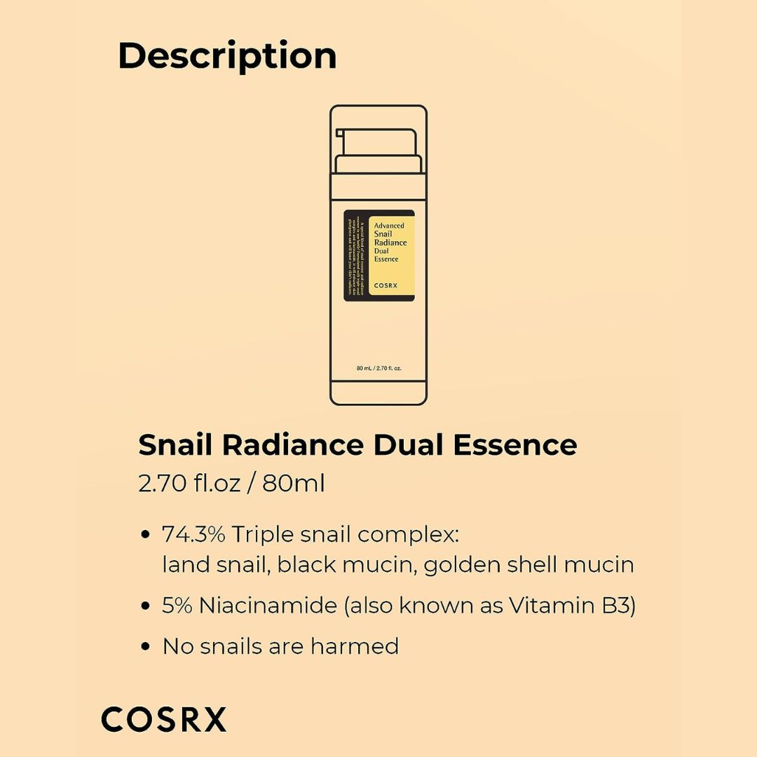 Advanced Snail Radiance Dual Essence 80ml