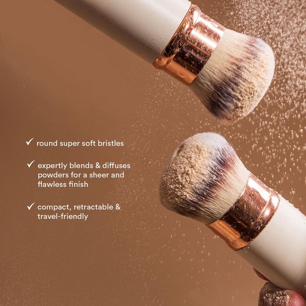 blk Cosmetics Airy Matte Perfecting Foundation SPF20 in Chestnut (Powder + Brush Set) blk Cosmetics
