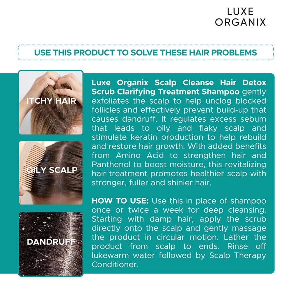 Scalp Cleanse Hair Detox Scrub Clarifying Treatment Shampoo 220g