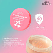 UV Matte Powder Instant Pore Filter Weightless Sunscreen SPF50