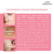 UV Matte Powder Instant Pore Filter Weightless Sunscreen SPF50