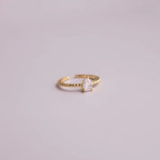 Kirby Pear Ring in Clear White