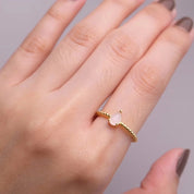 Kirby Pear Ring in Milky Pink