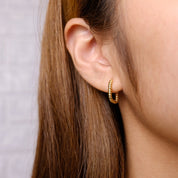 Pippa Oval Twisted Hoop Earrings