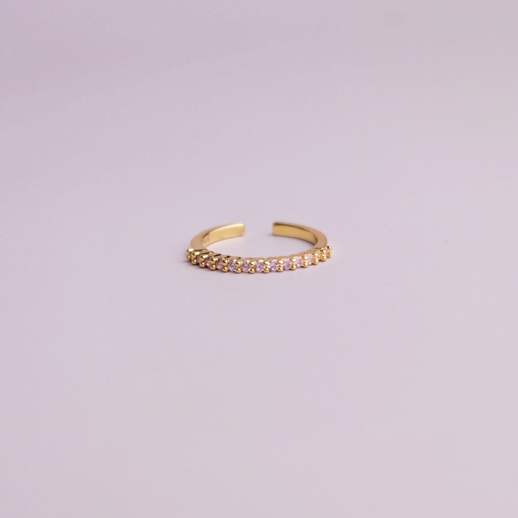 Zuri Adjustable Ring in Rose