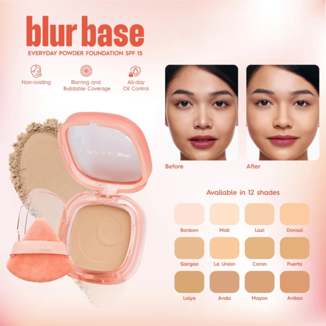 Colourette Blur Base Everyday Powder Foundation SPF15 - shop cosy