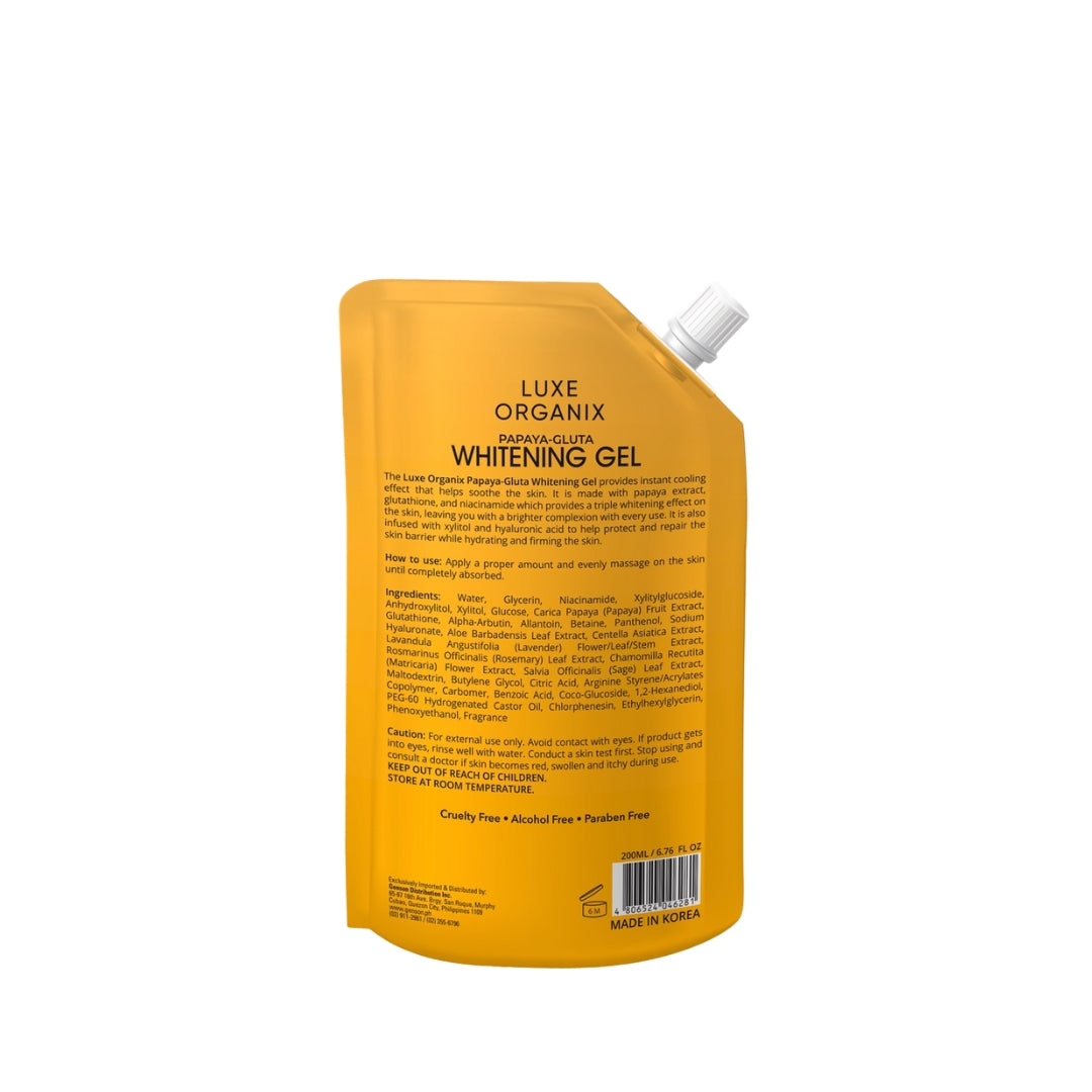 Luxe Organix Papaya + Gluta Gel 200ml - cosy australia shop cosy Luxe Organix Papaya + Gluta Gel 200ml - cosy australia shop cosy