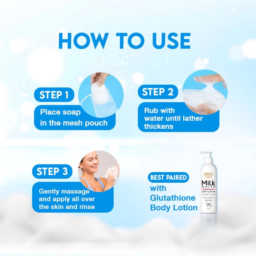 Fresh Skinlab Milk White 3-in-1 Glutathione Serum Soap 100g - cosy australia shop cosy Fresh Skinlab Milk White 3-in-1 Glutathione Serum Soap 100g - cosy australia shop cosy
