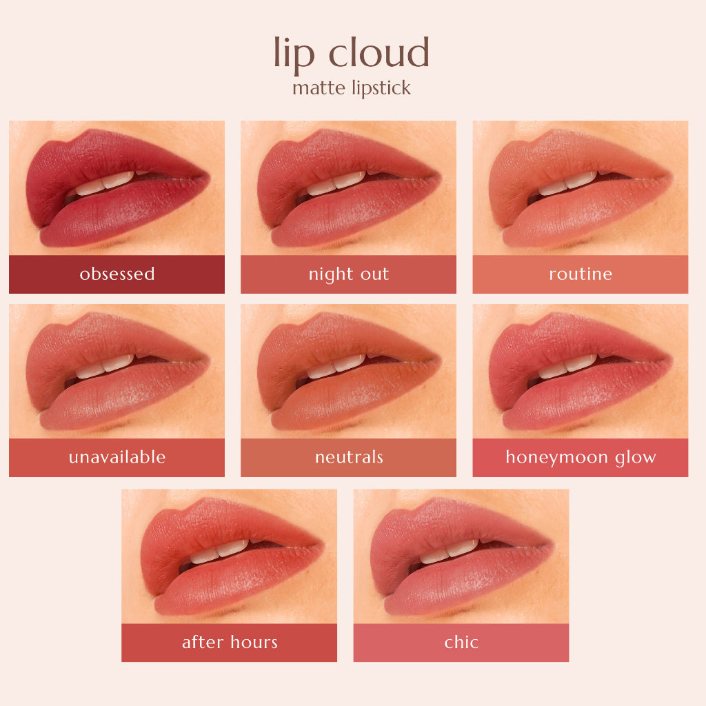 Off Duty Lip Cloud Matte Lipstick (NO BOX PACKAGING)