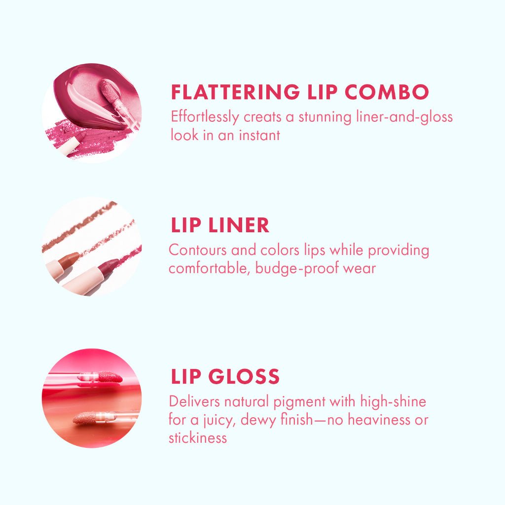 Fresh Plumping Lip Gloss and Lip Liner Set in Sundown