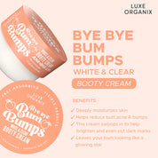 Bye Bye Bum Bumps White & Clear Booty Cream