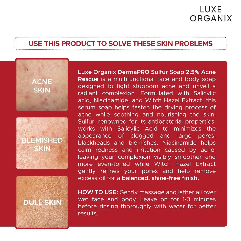 Dermapro Sulfur Soap 2.5% Acne Rescue 80g