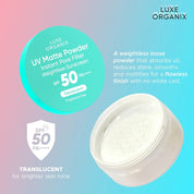 UV Matte Powder Instant Pore Filter Weightless Sunscreen SPF50