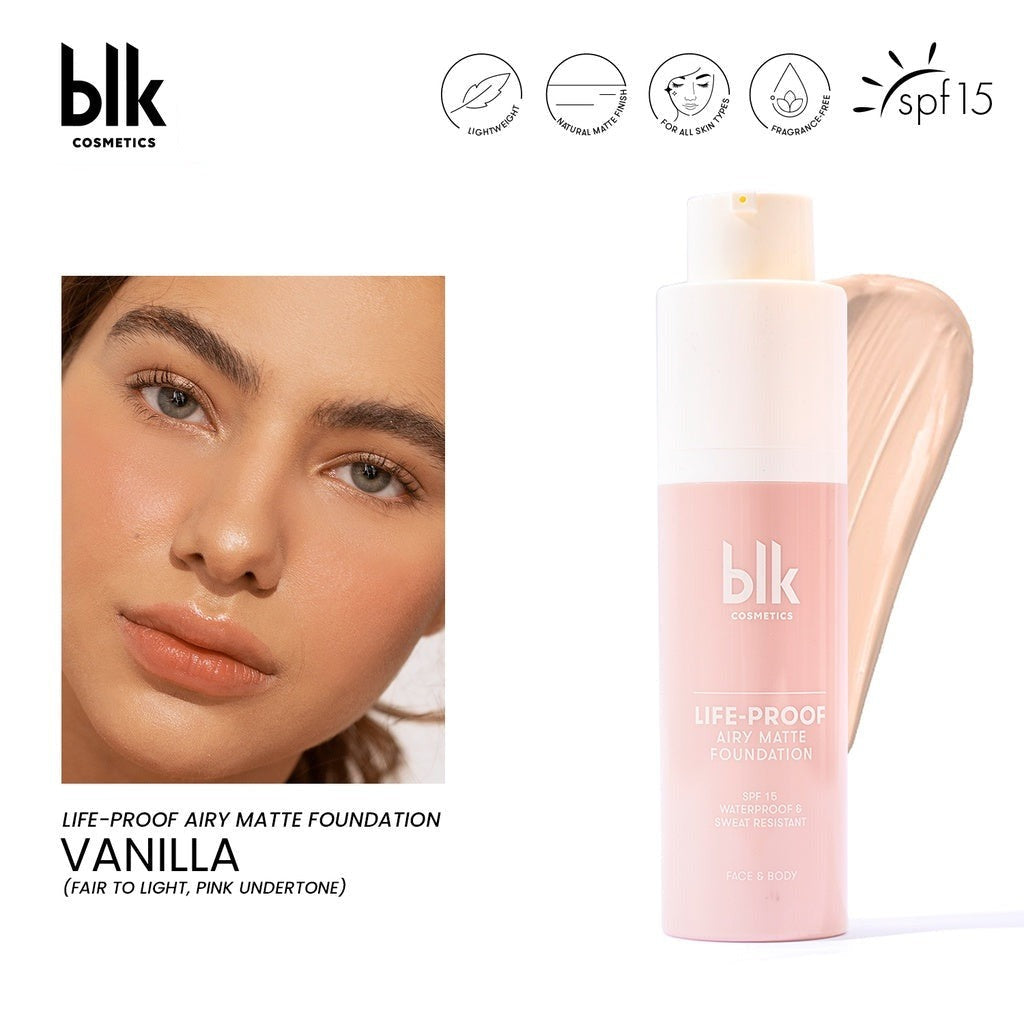 blk Cosmetics Life-Proof Airy Matte Foundation in Vanilla