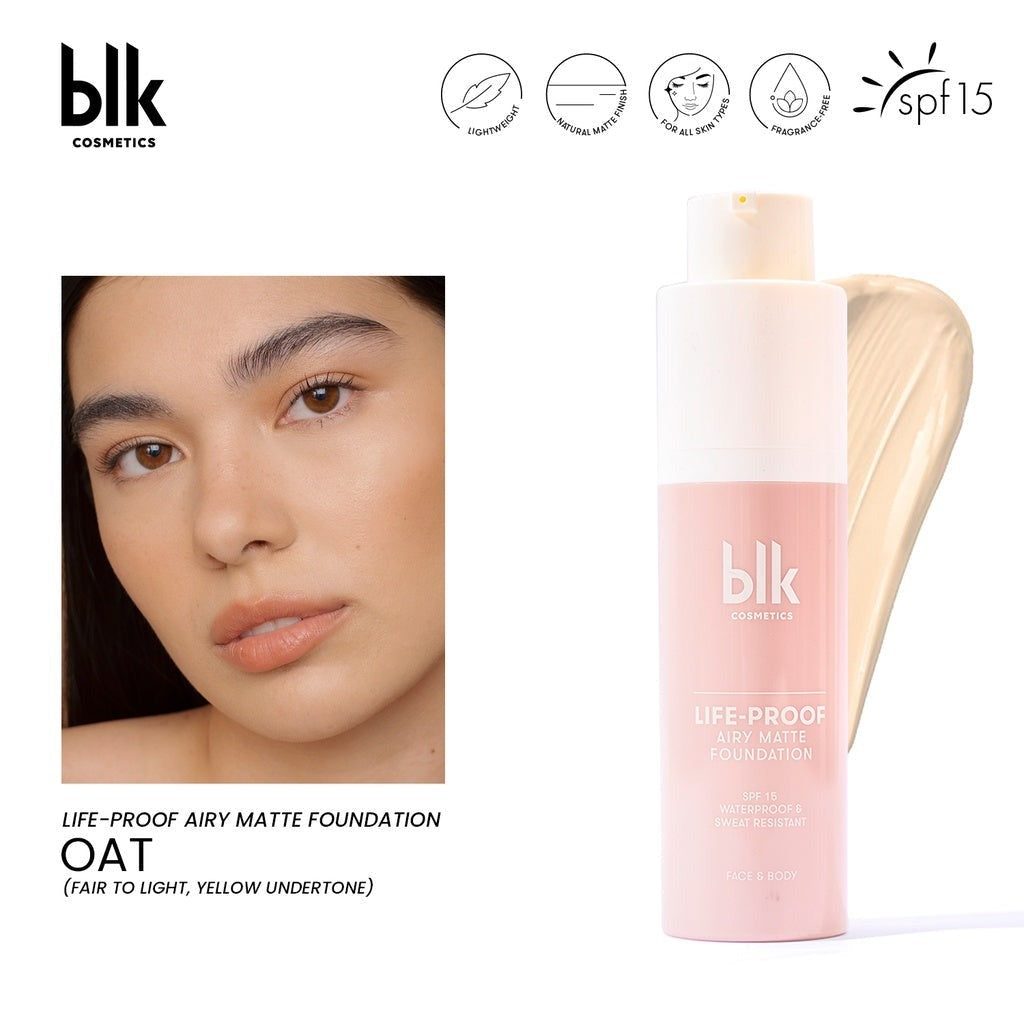 blk Cosmetics Life-Proof Airy Matte Foundation in Oat