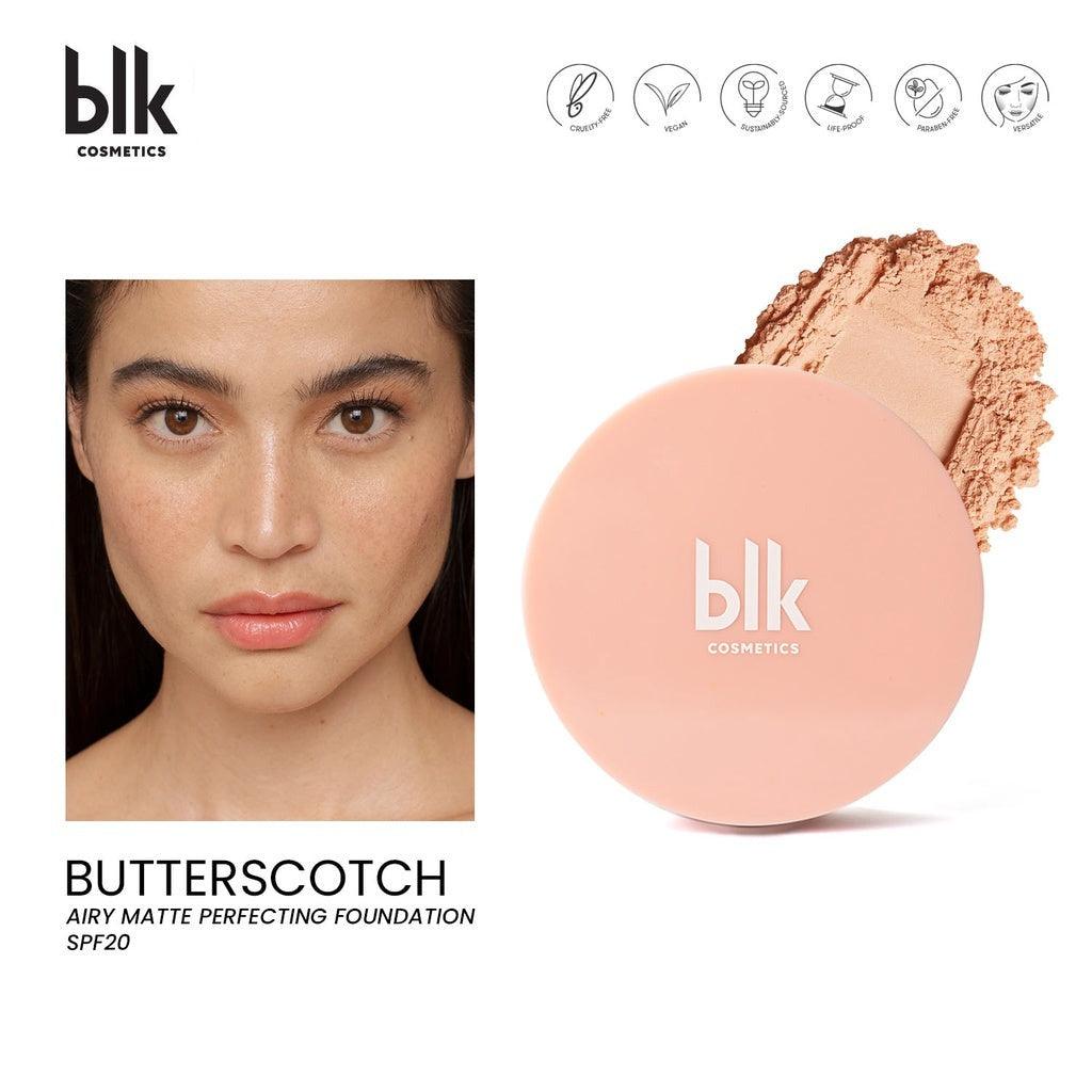 blk Cosmetics Airy Matte Perfecting Foundation SPF20 in Butterscotch blk Cosmetics