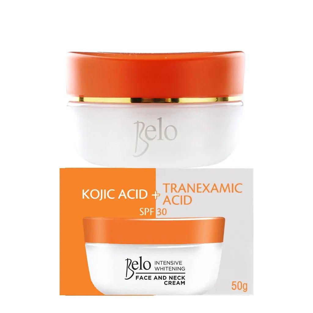 Belo Intensive Whitening Kojic Acid + Tranexamic Acid Face and Neck Cream 50g Belo