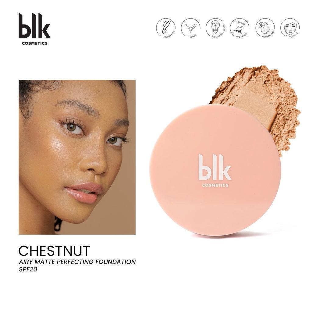 blk Cosmetics Airy Matte Perfecting Foundation SPF20 in Chestnut blk Cosmetics