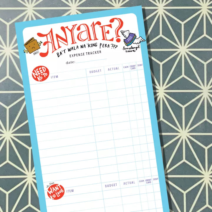 Anyare? Daily Expense Tracker Notepad by Inky Livie (60 leaves) Inky Livie
